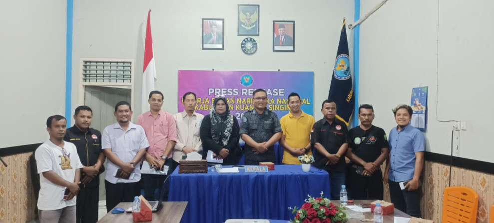 BNNK Kuansing Taja Pers Rilis Bersama Insyan Pers di Akhir Tahun 2023