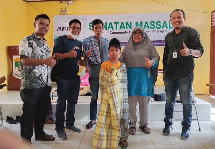 Manfaatkan Libur Sekolah, PT RAPP Gelar Sunatan Massal Gratis di Ukui