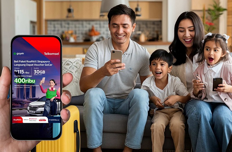 Telkomsel dan Gojek Hadirkan Paket RoaMAX dan Kupon Diskon GoCar di Singapura