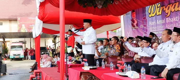 Wakil Bupati Bagus Santoso Pimpin Apel Peringatan HAB Ke-78 Kementerian Agama