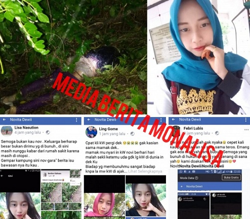 Empat Hari Menghilang, Gadis Belia Cantik Novita Dewi Ditemukan Tewas di Tepi Ladang