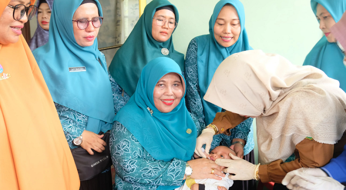 PKK Kepulauan Meranti Ikut Sukseskan PIN Polio Rangsang Barat