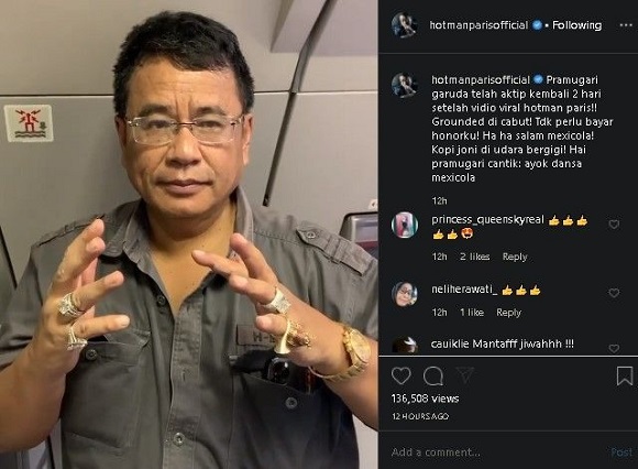 Mantap Jiwa, Sukses Bikin Pramugari Kembali Aktif, Hotman Paris Tak Minta Honor: Ayok Dansa Mexicola!