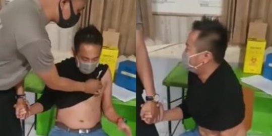 Viral Video Pria Ketakutan Mau Divaksin, Sampai Baca Takbir & Doa Qunut