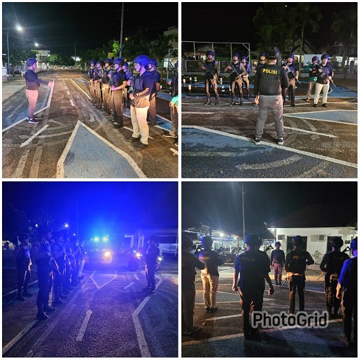 Tim Raga Polres Kuansing Gelar Patroli Malam, Ciptakan Rasa Aman di Kota Taluk Kuantan
