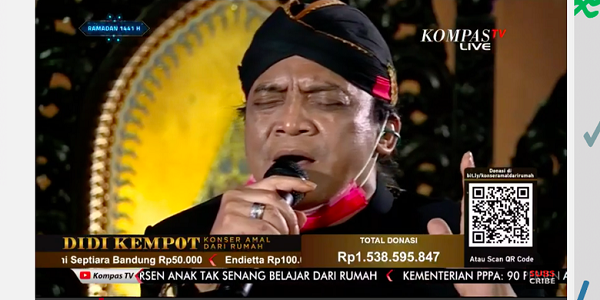 Dua Jam Konser Amal dari Rumah Didi Kepot  Berhasil Kumpulkan Dana Rp4 Miliar