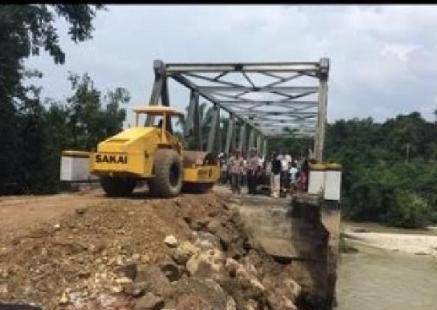 Alhamdulillah..Jembatan Petai Sudah Bisa Dilewati, Jalin Pekanbaru-Kuansing Lancar