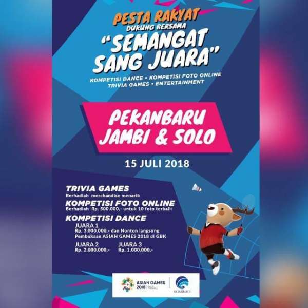 Bersama Jambi dan Solo, Pekanbaru Ditunjuk Jadi Tempat Kegiatan Semangat Sang Juara 