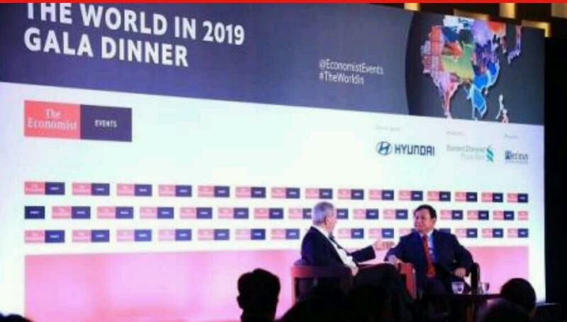 Bukan Presiden Jokowi, Gala Dinner The Economist di Singapura Pilih Prabowo Sebagai Pembicara Utama...