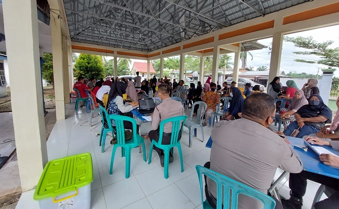 Warga Desa Rambah Muda-Rohul Kembali Ikuti  Vaksinasi Kedua