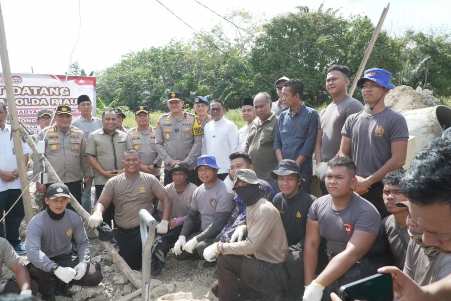 Bupati Pelalawan Apresiasi Polri Bangun Jembatan Merah Putih Presisi