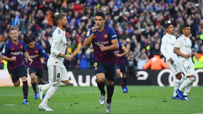 Suarez Hattrick, Barcelona 'Bantai' Real Madrid 5-1, Padahal Messi gak Main Lho....