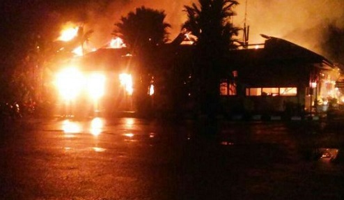Kantor BNN Kota Dumai Ludes Terbakar