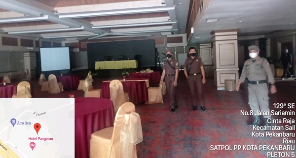 Satpol PP  Periksa Izin Resepsi Pernikahan Sejumlah Hotel di Pekanbaru