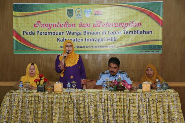 Pusdatin Puanri dan DP2KBP3A Inhil Taja Penyuluhan Keterampilan di Lapas Kelas II A Tembilahan