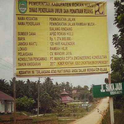 Warga Rambah Muda Kecewa, Pemkab Hanya Base Jalan Sepanjang 1,8 Kilometer