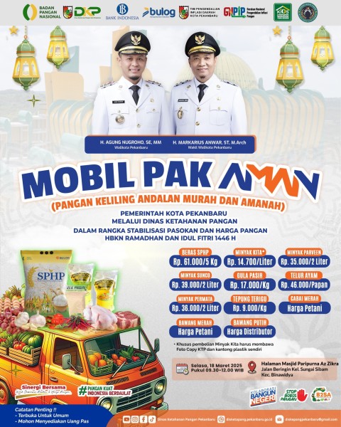 Tekan Lonjakan Harga Bahan Pokok Jelang Idulfitri, Pemko Pekanbaru Penuhi Pasokan