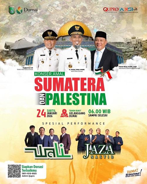 Pemko Dumai-QUPRO Matangkan Konser Amal dari Dumai untuk Sumatera dan Palestina