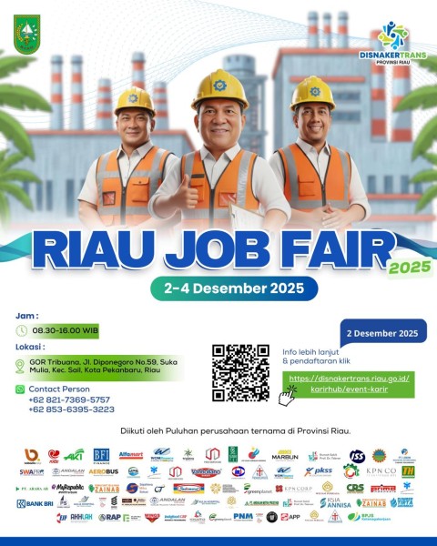 Riau Job Fair 2025 Tawarkan 2.437 Posisi dari 61 Perusahaan