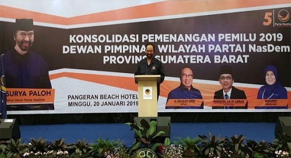 Surya Paloh Tak Yakin Suara Jokowi-Ma'ruf Tembus 50 Persen di Sumbar, Ini Zona Merah....