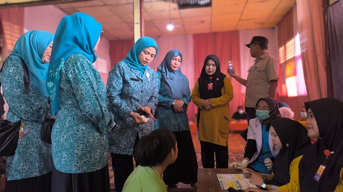 Ketua TP PKK Inhil Kartika Sambangi Posyandu Seroja