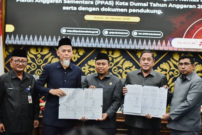 Disepakati, KUA PPAS  APBD Dumai Tahun  2026 Rp.2,2 Triliun