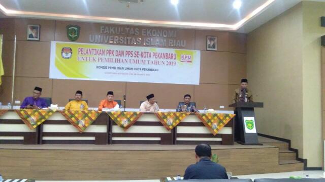 Hari Ini 285 PPK dan PPS Pemilu 2019 Kota Pekanbaru Dilantik