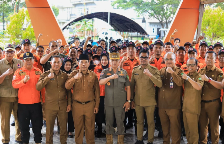 Bupati Asmar Pimpin Apel BPBD Meranti: Tekankan Mitigasi dan Bijak Bermedsos