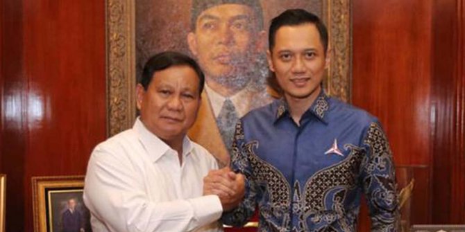 TEGAS...Bertemu Prabowo, AHY: Saya Berjuang Menangkan Demokrat Sekaligus Paslon 02