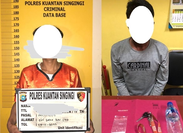 Satres Narkoba Polres Kuansing Amankan Dua Orang Terkait Narkotika