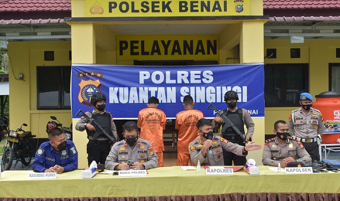 Polres Kuansing Tangkap 2 Orang Diduga Sindikat Curanmor di Benai