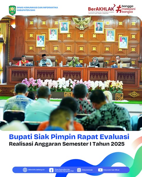 Bupati Siak Pimpin Rapat Evaluasi dan Pengawasan Realisasi APBD