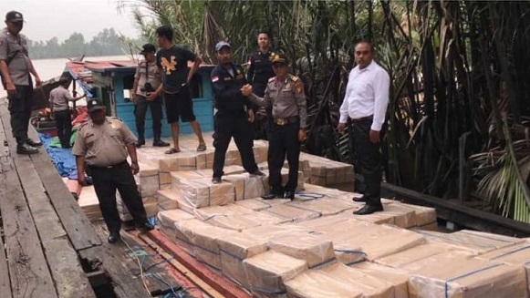 Polisi dan Bea Cukai Amankan Rokok Ilegal di Perairan Pulau Kijang, Ditaksir Senilai Rp2,8 Miliar