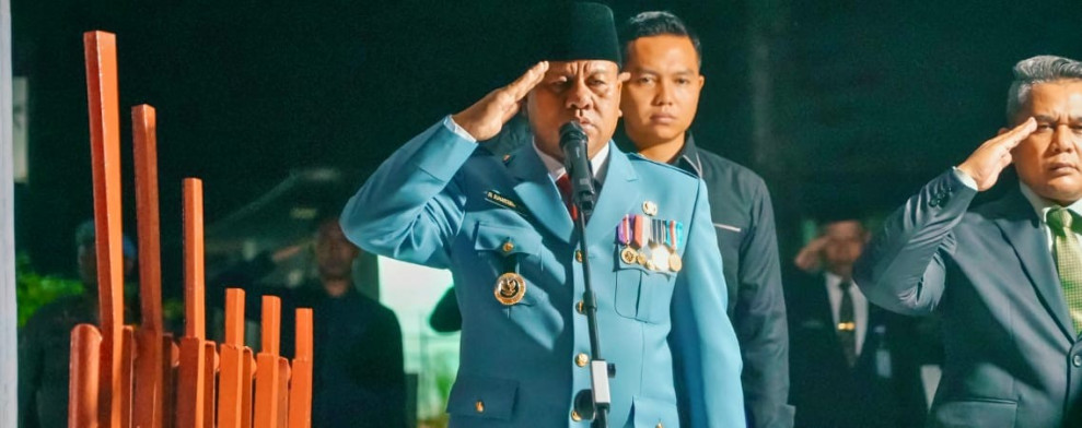 Pemkab Kuansing Peringati HUT Kemerdekaan RI Ke- 79 tahun 2024 di Taman Makam Pahlawan KH Oemar Oesman Koto Teluk Kuantan
