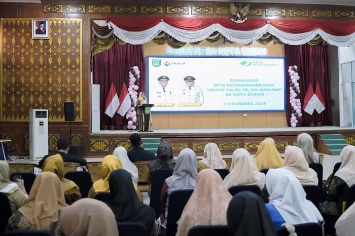 Pemko Dumai Apresiasi Sosialisasi BPJS Ketenagakerjaan di Kalangan Guru