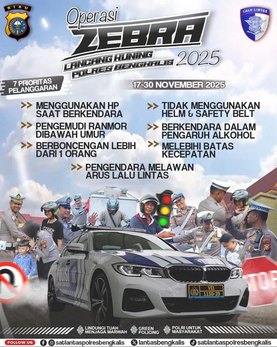 Operasi Zebra Lancang Kuning 2025 Dimulai, Pemkab Bengkalis Beri Dukungan