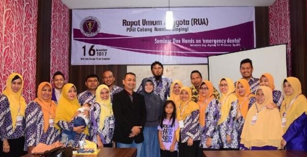 Gelar RUA, drg Arni Suharti Kembali Pimpin PDGI Kuansing Periode 2017-2020