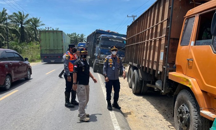 Dua Hari Razia, 94 Kendaraan Jenis Truk  Ditilang di Rohil, Ini Penyebabnya...