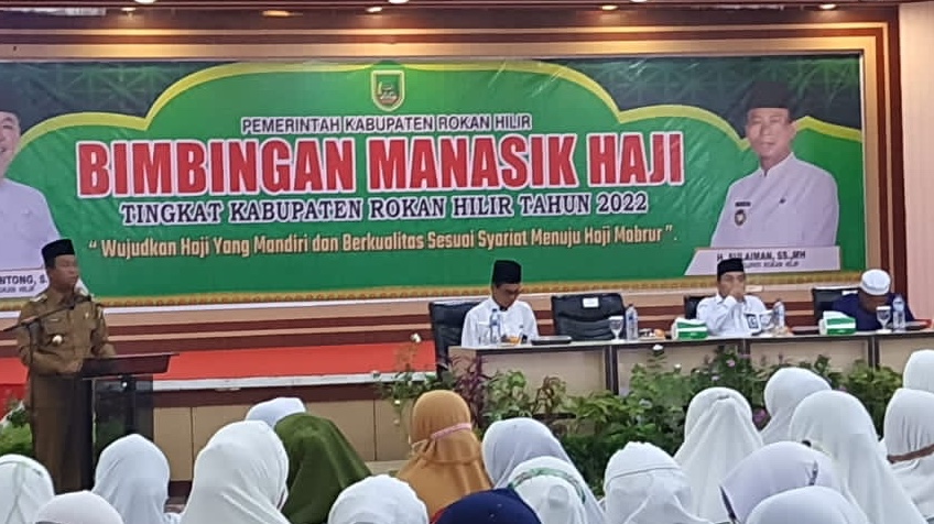 Diikuti 154 Peserta, Wabup Rohil Buka Bimbingan Manasik Haji Tingkat Kabupaten