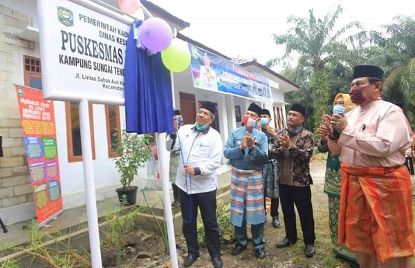 Tingkatkan Layanan Kesehatan, Bupati  Siak Alfedri  Resmikan Puskesmas Pembantu di Sungai Tengah