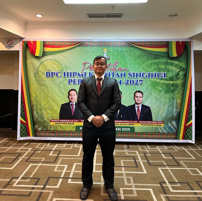 Pelantikan Zikri Septria, Atas Terpilih Sebagai Ketua BPC HIPMI Kuantan Singingi Periode 2025 - 2028