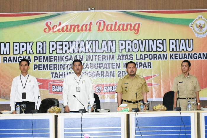 Entry Briefing bersama BPK RI Perwakilan Riau, Bupati Kampar Bertekad Pertahankan Opini WTP 