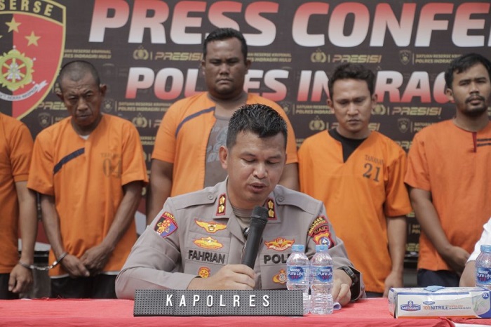 Polre Inhu Gulung Sindikat Curanmor dan Pemalsuan STNK, 10 orang Jadi Tersangka