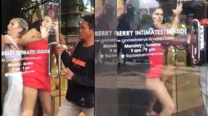 Waduh, Bule Seksi Dituduh Curi Celana Dalam, Ribut Lalu Adu Dorong dengan Satpam