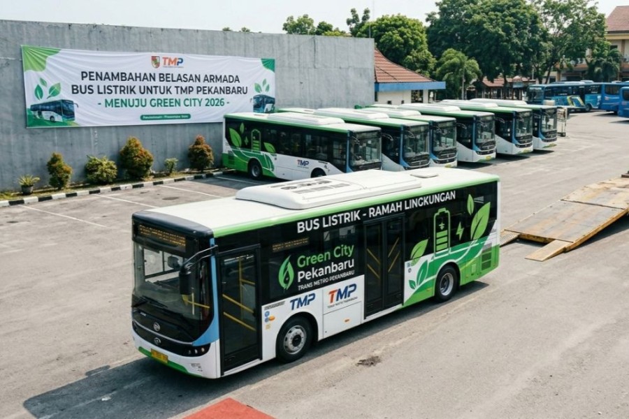 Pemko Pekanbaru Tambah Belasan Bus Listrik untuk TMP