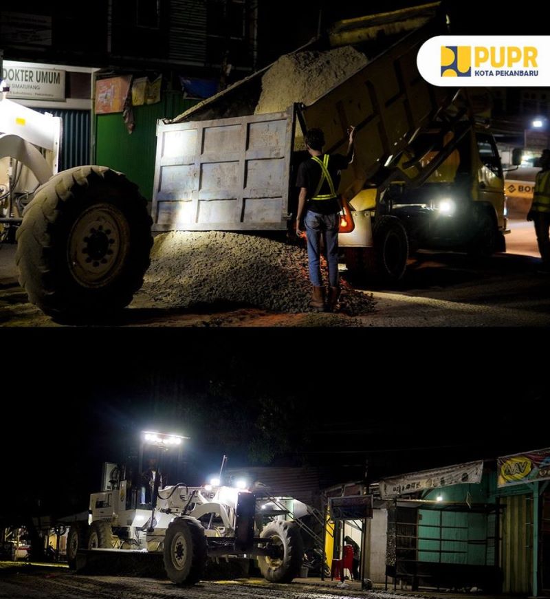 Pemko Perbaiki Jalan Dharma Bakti Sigunggung
