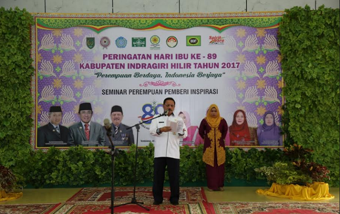 Sekda Pimpin Upacara Peringatan Hari  Ibu di Inhil