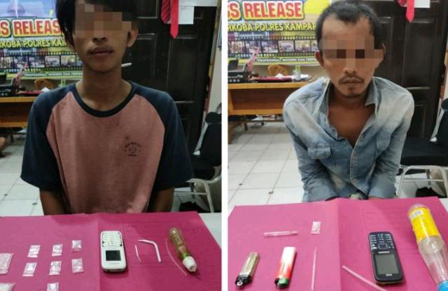 2 Pengedar Sabu Ditangkap Tim Opsnal Resnarkoba Polres Kampar di Wilayah Kampar dan Pekanbaru