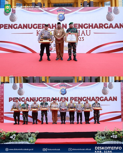 Bupati Siak Teima Penghargaan dari Kapolda Riau Irjen, Pol Muhammad Iqbal telah Membantu Polda Riau Dalam Menjaga Keamanan dan Kenyamanan Masyarakat