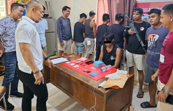 Polres Kuansing Amankan Empat Orang Terkait Narkotika
